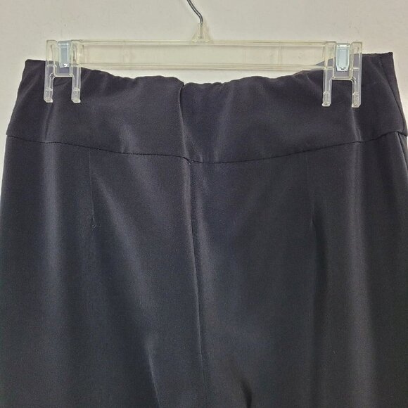 Vtg White House Black Market Sz 6 Dress Pants Wide Leg Black 14" Slit Leg Y2K - Picture 7 of 9